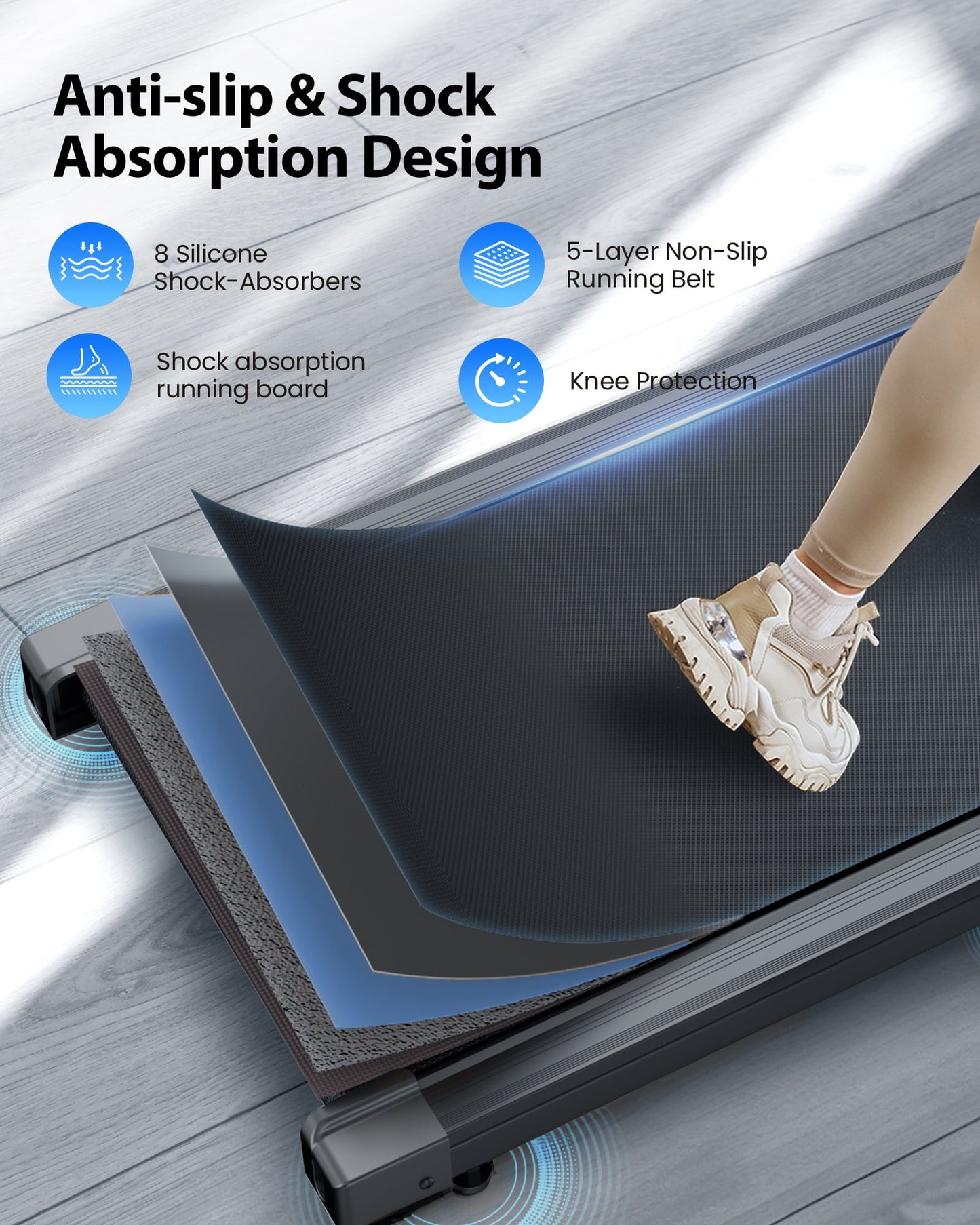 Walking Pad,Patbrela Under Desk Treadmills for Home,3 in 1 Portable Walking Pad,Treadmill 2.5 HP Quiet Walking Jogging Machine for Office Home Use,265 Lbs