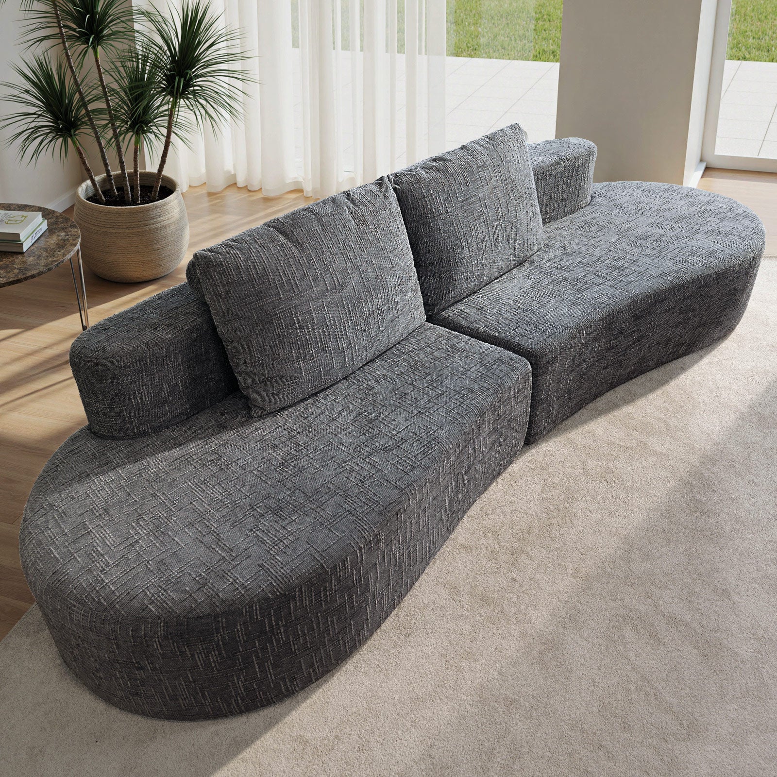 Sofa Couch, Comfy Corduroy Loveseat Sofa with Solid Wood, Spring Cushion Modern Couch with Extra Deep Seat for Living Room,Office Sofa