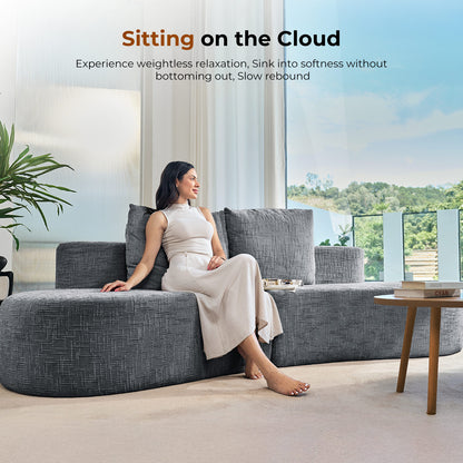 Sofa Couch, Comfy Corduroy Loveseat Sofa with Solid Wood, Spring Cushion Modern Couch with Extra Deep Seat for Living Room,Office Sofa