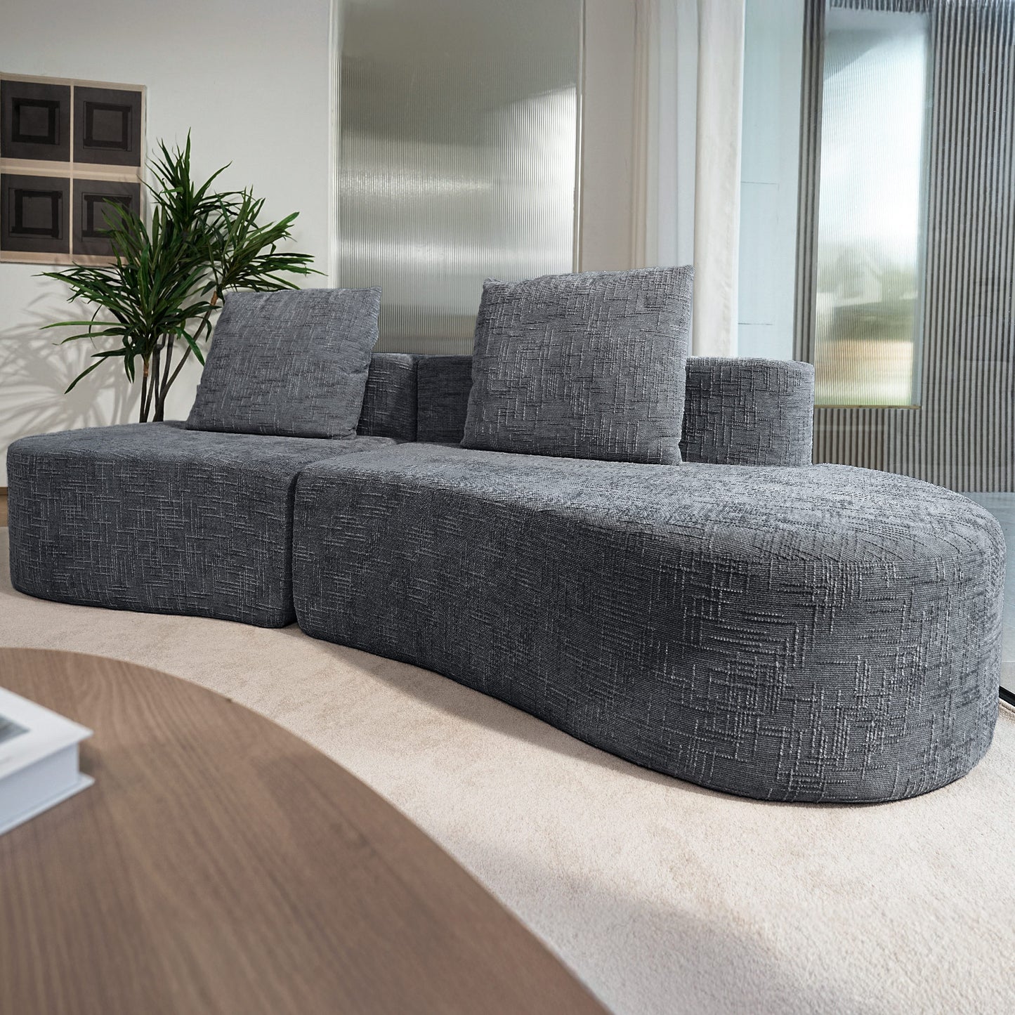 Sofa Couch, Comfy Corduroy Loveseat Sofa with Solid Wood, Spring Cushion Modern Couch with Extra Deep Seat for Living Room,Office Sofa