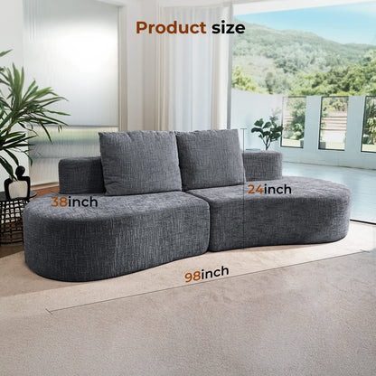 Sofa Couch, Comfy Corduroy Loveseat Sofa with Solid Wood, Spring Cushion Modern Couch with Extra Deep Seat for Living Room,Office Sofa