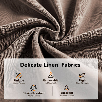 87" Sofa Couch,Soft Linen Loveseat for Living Room with Round Arms,Extra Deep Seat 2-Person Couch with 2 Pillows,Tool-Free Setup Modern Sofa,Coffee