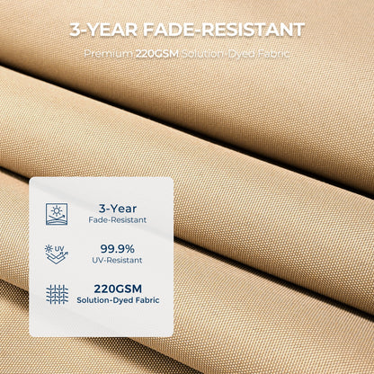 9ft Solar Polyester 32 LED Lighted Patio Umbrella with Tilt Adjustment and UV-Resistant Fabric,for Garden,Deck,Backyard,Pool and Beach