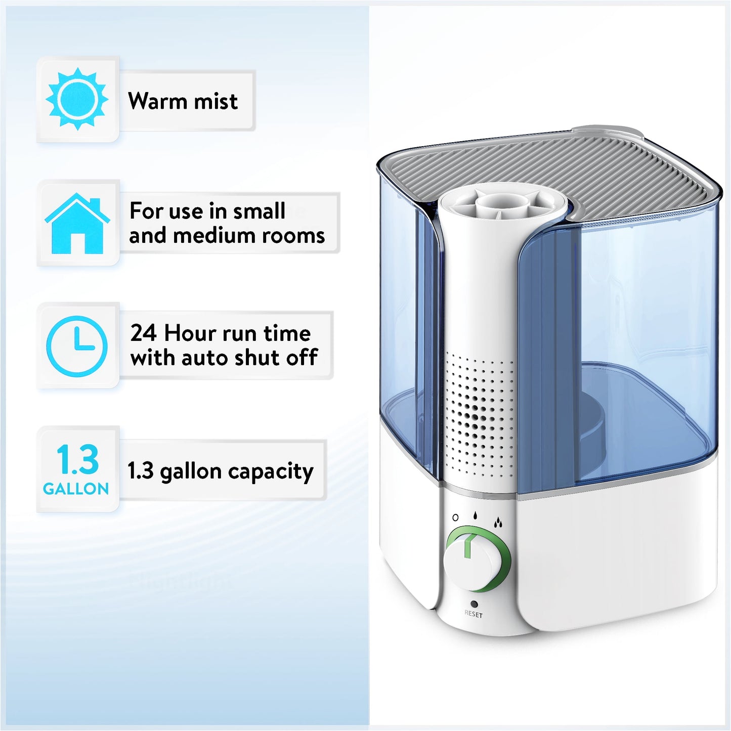 Patbrela 1.58 gal Warm & Cool Mist Top-Fill Humidifier with 20H Super Long Runtime,Automatic Shut-off Switch for Bedroom,Home,Large Room,Plants,Nursery,Office
