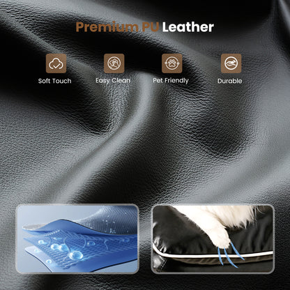 Big and Tall Office Chair, PU Swivel Flip Chair Extended Headrest,Armrests for Pets & Cross Legged Sitting, Executive Ergonomic Computer Gaming Chair with Foot Rest, Reclining Desk Chair