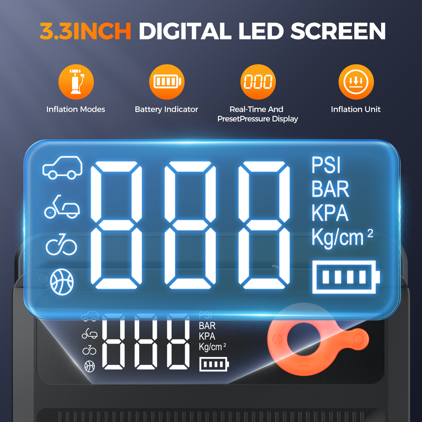 6000A Jump Starter with Air Compressor,Car Battery Jump Starter (for All Gas or up to 12L Diesel),12V Jump Pack with 150PSI Digital Tire Inflator,Built-in LED Bright