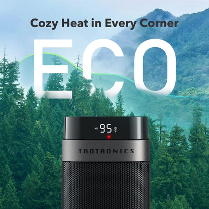 Patbrela 17" Oscillating Space Heater,1500W PTC Ceramic Tower Electric Heater for Inside, Home