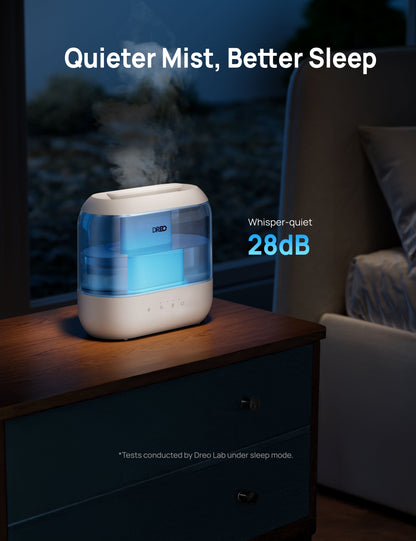 6L Warm & Cool Mist Ultrasonic Topfill Air Humidifier and Vaporizers,Auto Shut-off,Quiet Air Humidifier for Bedroom,Nursery,Office,Indoor,Blue