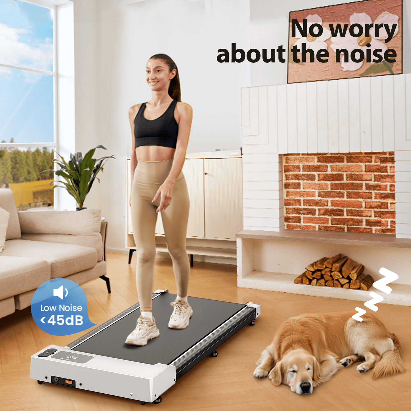 Walking Pad-Under Desk Treadmill for Home&Office,Patbrela Portable Walking Treadmill 2.5HP,3 in 1 Walking Pad for Walking Jogging Machine with 300 lbs Weight Capacity Remote Control LED Display