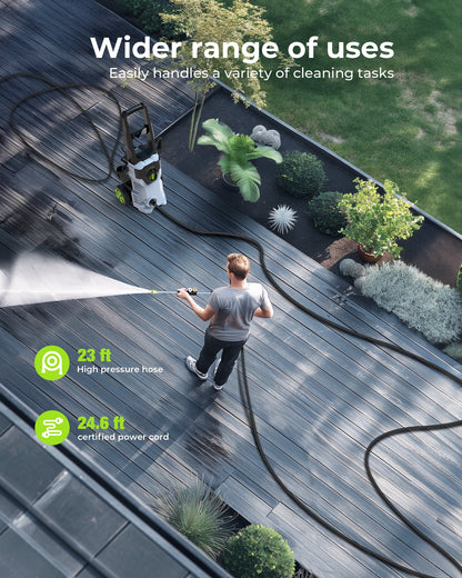 Electric Pressure Washer,4800PSI Max 3.2 GPM Portable Power Washer with 25FT Cord,23FT Hose,4 Quick Nozzles,Foam Cannon High Power Washers Electric Powered for Car,Garden, Patio,Blue