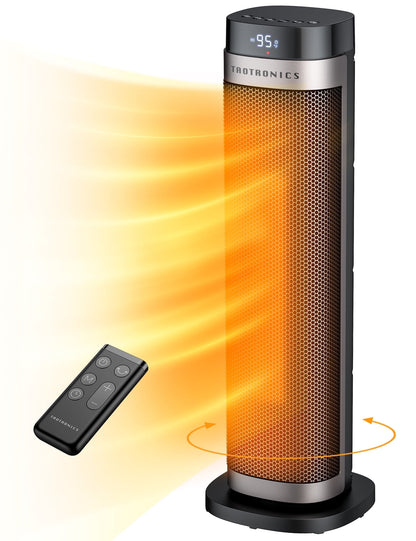 Patbrela 17" Oscillating Space Heater,1500W PTC Ceramic Tower Electric Heater for Inside, Home
