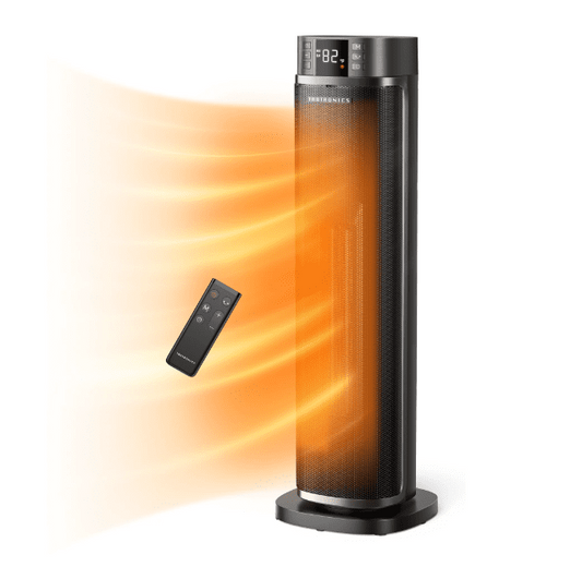 Space Heater Indoor, 1500W Fast Safety Ceramic PTC Electric Heaters with Thermostat Remote,60°Oscillation, 24H Timer,for Home Bedroom Office