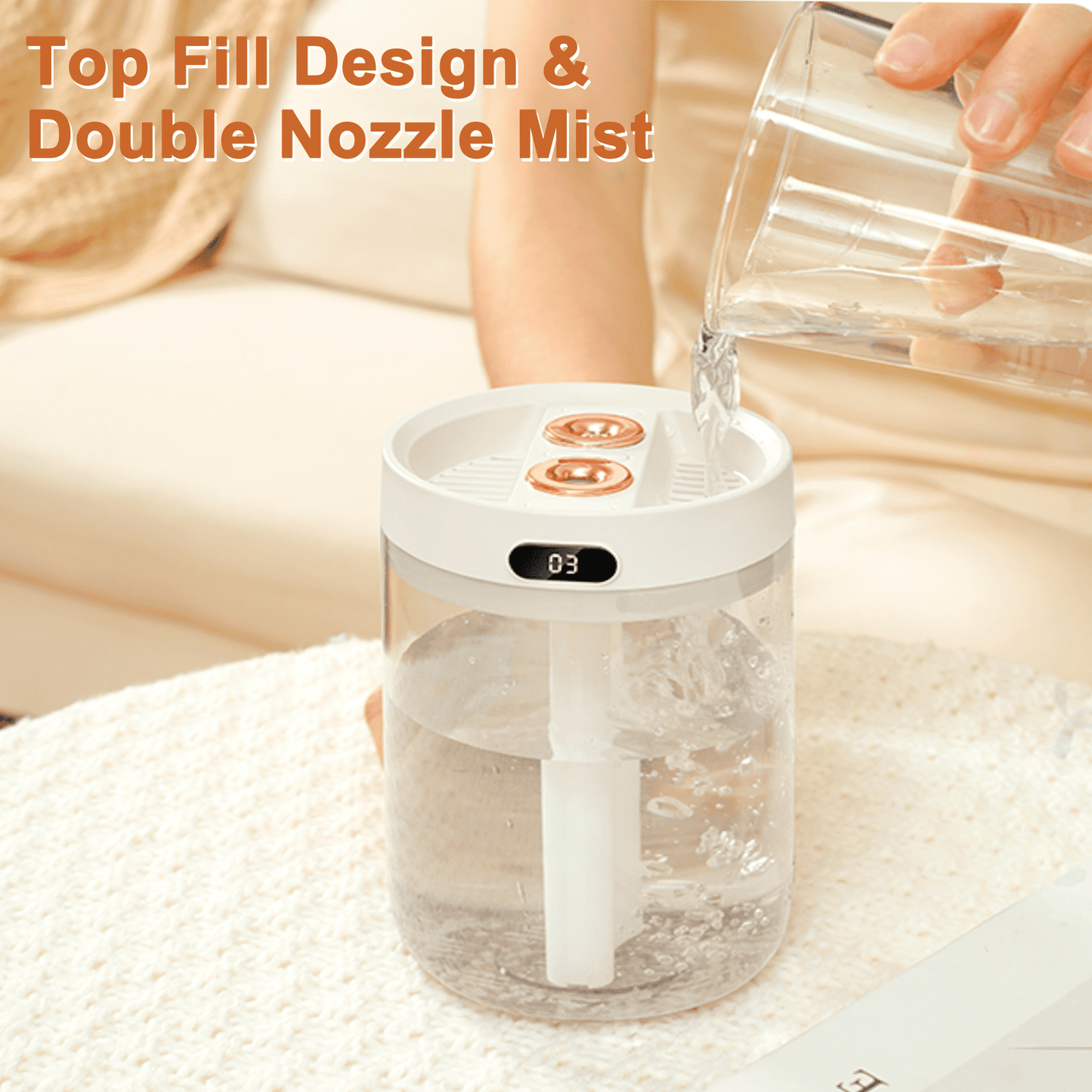 Patbrela Cool Mist Humidifier ,5L Essential Oil Diffuser , 5 in 1 Ultrasonic Aromatherapy Fragrant Oil Humidifier Vaporizer, Timer and Auto-off Switch