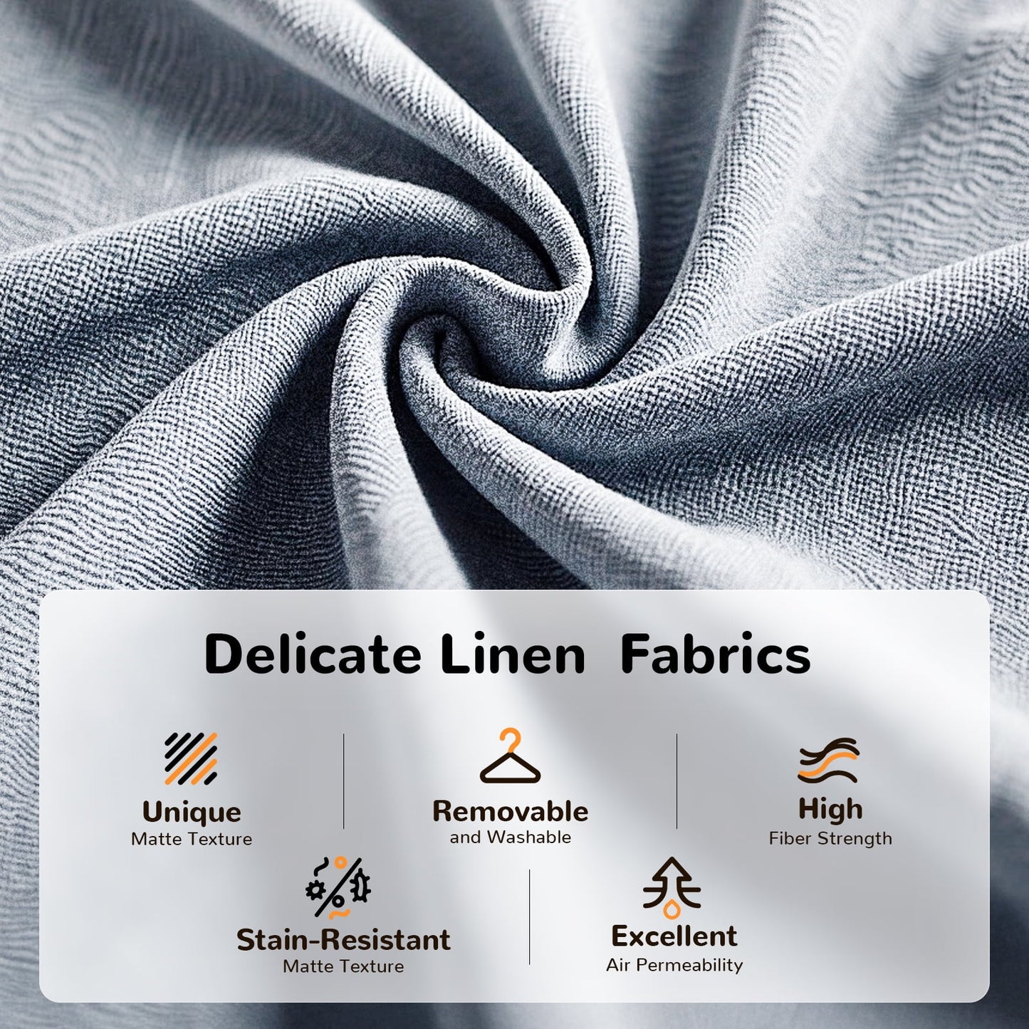 87" Sofa Couch for Living Room,Soft Linen Loveseat with Round Arms,Extra Deep Seat 2-Person Couch with 2 Pillows,Tool-Free Setup Modern Sofa,Blue Grey