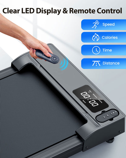 Walking Pad,Patbrela Under Desk Treadmills for Home,3 in 1 Portable Walking Pad,Treadmill 2.5 HP Quiet Walking Jogging Machine for Office Home Use,265 Lbs